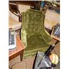 Image 1 : UPHOLSTERED ARM CHAIR - GREEN - BID X 2