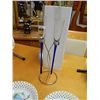 Image 1 : CHAMPAGNE GLASSES - BLUE BASE - METAL STAND INCLUDED - NEW