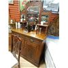 Image 1 : VINTAGE VICTORIAN OAK SIDEBOARD WITH MIRRORED BACK GALLERY