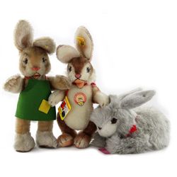 Collection of 3 Steiff Rabbits