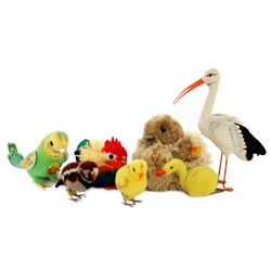Collection of 7 Steiff Birds