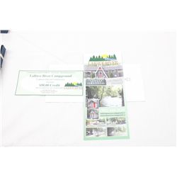 $50.00Gift Certificate to LaHave River  Campground