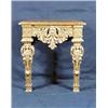 Image 1 : Wandkonsole, Italien 19.Jh., Holz geschnitzt und in Gold gefasst, mit rechteckiger profilierter P...