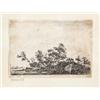 Image 1 : Waterloo, Anthonie, "Der Hirte auf der hölzernen Brücke", Radierung, Bildgr.: ca. 9,4 x 14 cm, vg...