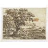 Image 1 : Waterloo, Anthonie, "Die Ortschaft auf der Höhe", Radierung, Bildgr.: ca. 15 x 20,5 cm, auf der P...