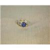 Image 1 : Ring mit Opal-Doublette, 14 kt. Gelbgold, Ringkopf in ovaler Form, der sich aus der gegeneinander...