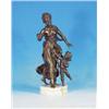 Image 1 : Anonymer Künstler, wohl Frankreich um 1900, Bronzegruppe: "Ein junges Mädchen in wehendem antikis...