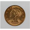 Image 2 : 1897 $5 GOLD LIBERTY NGC MS-62