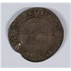 Image 2 : 1582 - 84 ENGLAND QUEEN ELIZABETH HAMMERS SHILLING F/VF BENT