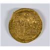 Image 2 : BYZANTINE GOLD SOLIDUS EMPEROR JUSTIN 565 AD XF HEAVY PLANCHET