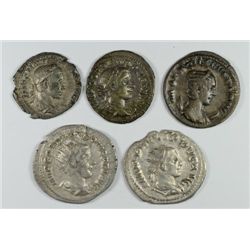 5 DIFFERENT SILVER ANCIENTS HIGH GRADE