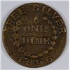 Image 1 : 1896 BRYAN MONEY MEDAL "FREE SILVER ONE DIME" 40 MM, 44 GRAMS