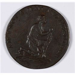 1840'S BRITISH ANTI-SLAVERY TOKEN MIDDLE ESSEX