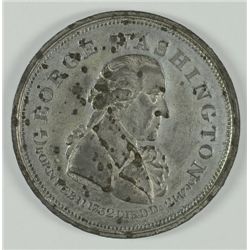 1799 WASHINGTON FUNERAL MEDAL STRUCK IN TIN AU RARE