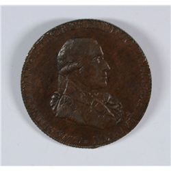 1795 WASHINGTON GRATE HALF PENNY TOKEN MS-64 NEEDLE SHARP STRIKE