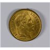Image 1 : NAPOLEON III 1868 20 FRANCS STRUCK IN BRASS BU "PLAY MONEY"