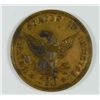 Image 2 : UNUSUAL 19TH CENTURY BRASS TOKEN $10 USA, ARGENTINA XF