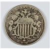 Image 1 : 1872 SHIELD NICKEL VG/FINE