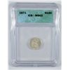 Image 1 : 1871 SEATED HALF DIME, ICG MS-63  NICE!