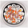 Image 1 : 2012 CHINESE 10 YAUN SILVER DRAGON ONE OUNCE SILVER COIN  COLORIZED