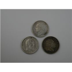European silver crown trio