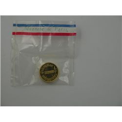 France 1974 1 Centime Gold Piedfort.