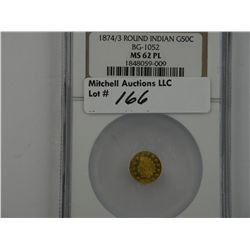 50C California Fractional Gold