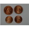 Image 1 : A quartet of Gem Gallery Mint early copper replicas