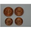 Image 2 : A quartet of Gem Gallery Mint early copper replicas