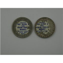 A pair of Morgan Dollars