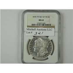 $1 Silver 1878 8TF