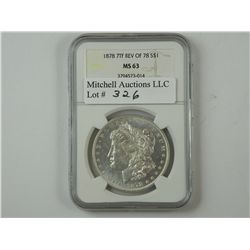 $1 Silver 1878 7TF Reverse of '78