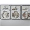 Image 1 : A Near Gem San Francisco Mint Trio of Morgan Dollars