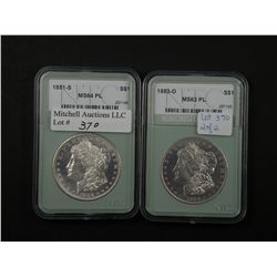Prooflike Morgan Dollar pair