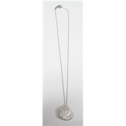 Pasquale Bruni Pave Diamond Heart Pendant with 18k White Gold Chain- TAW 5 to 6 carats pave Diamonds