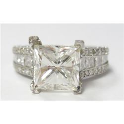 GIA Certified 3.02 carat Square Modified Brilliant Cut Diamond. J color/VS1 Clarity. No Fluoresence.