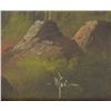 Image 9 : Framed oil painting of mountain lake signed Wade, approx. 18-1/2” x 29”, nicely accomplished and app