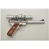 Image 1 : Ruger Mark II Competition Target Model semi-auto pistol, .22LR cal., 7” “slab” barrel, stainless, ch