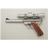 Image 2 : Ruger Mark II Competition Target Model semi-auto pistol, .22LR cal., 7” “slab” barrel, stainless, ch