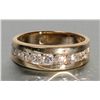 Image 2 : One diamond band in 14k yellow god set with 9 round diamonds weighing approx. 0.60ct. gold 4.4.gm Es