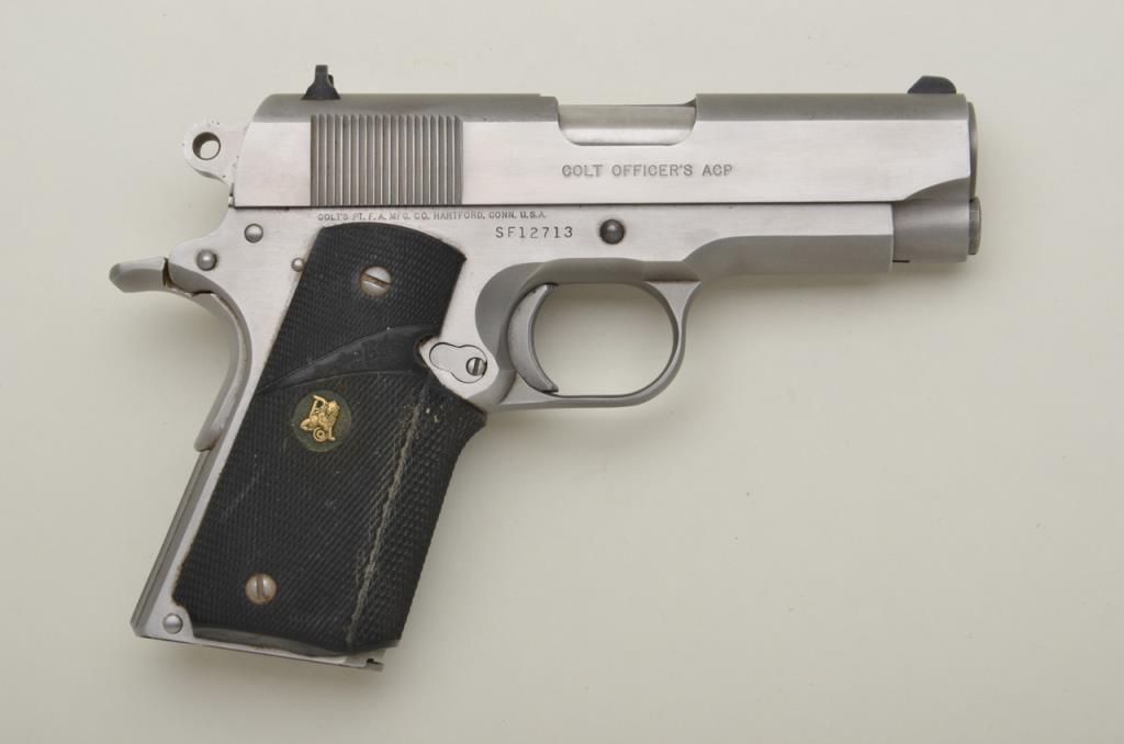 Colt MK IV Series 80 semiauto Officer’s pistol, .45 cal., 33/4