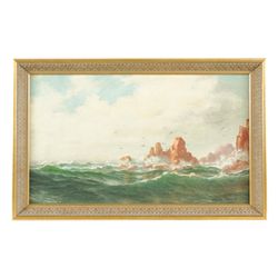 Original Oil Painting on canvas signed David Swing and dated 1920. Measures 11 ½ “ x 19 ½ “ and is n