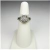 Image 1 : Heirloom Style Diamond Ring with 9 invisible set Princess cut diamonds with 60 round diamonds weighi