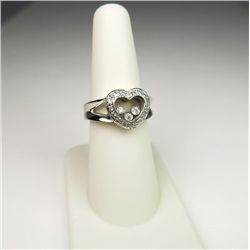 Charming ‘Chopard’ inspired Happy Diamond Ring with 20 round brilliant cut diamonds weighing approx.