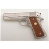 Image 1 : Colt Combat Commander semi-auto pistol, .45 cal., 4-1/4” barrel, brushed steel finish, checkered woo