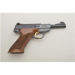 Belgian-made Browning Challenger semi-auto pistol, .22LR cal., 4-1/2” barrel, blue finish, checkered