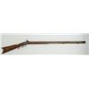 Image 1 : Antique half stocked percussion rifle, .32 cal., unmarked 35-1/2” octagon barrel, double set trigger