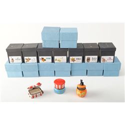 Lot of art Form collectible boxes and patriotic stars in original packing with certs made by artisan