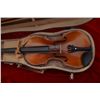 Image 3 : Beautiful antique violin in lined case with bow, extra wooden bridge and boxed block of rosin. Violi