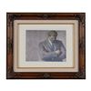 Image 1 : Framed and matted color print of President John F. Kennedy in a reflective pose, used as a prop in t